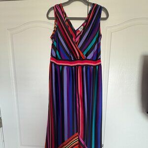 Worthington Striped Maxi Dress SZ 14